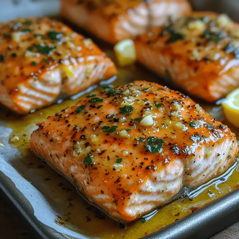 Are you on the lookout for a quick and delicious dish to impress your family or guests, or perhaps you just want to treat yourself to something delightful after a long day? Look no further than the Zesty Baked Lemon Garlic Salmon! This dish not only tantalizes the taste buds but also embodies an effortless yet elegant dining experience that can be prepared in no time. Bursting with fresh flavors and a hint of zest, this salmon recipe is perfect for busy weeknights when you need something healthy, satisfying, and packed with flavor.