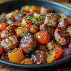 At the heart of the One-Pan Sausage & Veggie Skillet is the Italian sausage, which sets the stage for a rich and savory flavor profile. There are two primary types of Italian sausage: mild and spicy. Mild Italian sausage tends to be seasoned with traditional herbs such as fennel and garlic, offering a warm, savory experience without overwhelming heat. On the other hand, spicy Italian sausage incorporates red pepper flakes or other spicy elements, providing a delightful kick that can elevate the dish.