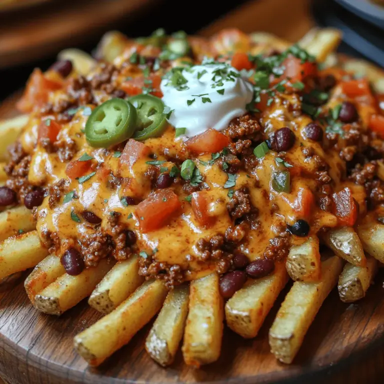 When it comes to comfort food, few dishes can rival the hearty satisfaction of Cheesy Chili Avalanche Fries. This delectable creation combines the crispy, golden crunch of fries with a rich and savory chili, all topped off with a velvety cheese sauce. Perfect for gatherings, game days, or cozy nights in, Cheesy Chili Avalanche Fries are a crowd-pleaser that invites everyone to dig in and enjoy.