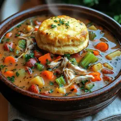 When the weather turns chilly and the days grow shorter, there’s nothing quite like a warm bowl of soup to bring comfort and joy. Among the many comforting dishes, chicken pot pie soup stands out as a beloved classic, seamlessly melding the nostalgic flavors of traditional chicken pot pie with the ease and heartiness of a soup. This Cozy Chicken Pot Pie Soup recipe is designed not only to evoke fond memories of family dinners but also to make meal preparation simpler and more enjoyable. Whether you’re hosting a cozy gathering with friends or looking for a satisfying dish to feed your family on a busy weeknight, this recipe promises to deliver both warmth and flavor.