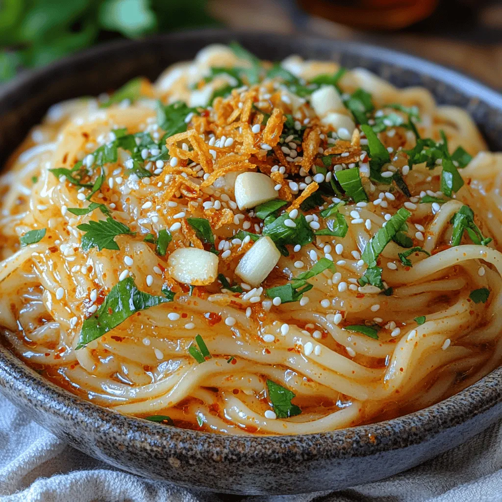 In the fast-paced world we live in, meals that can be prepared quickly yet deliver on flavor are essential. Enter the 10-Minute Garlic Chili Oil Noodles—a dish that perfectly balances speed and taste with a spicy kick that will tantalize your taste buds. This recipe is not only simple to make but also allows for customization based on your preferences, making it an ideal choice for anyone seeking a satisfying meal in a hurry. Whether you're a busy professional, a student on the go, or just someone who loves delicious food without a long prep time, these garlic chili oil noodles are sure to become a go-to recipe.