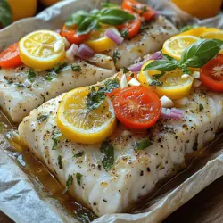 Lemon Basil Fish en Papillote is a delightful dish that brings together the vibrant flavors of fresh ingredients in a unique and visually appealing presentation. This cooking method, which translates to "in paper" in French, involves wrapping fish and its accompanying ingredients in parchment paper, allowing them to steam to perfection. The result is a beautifully tender and flavorful meal that not only tantalizes the taste buds but also promotes healthy eating habits.