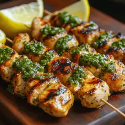 If you're looking to elevate your backyard grilling game, look no further than Chimichurri Grilled Chicken Skewers. This dish not only embodies the vibrant culinary traditions of Argentine cuisine but also brings a burst of flavors that will delight your taste buds. Chimichurri sauce, a vibrant green condiment, is a staple in Argentina, known for its rich herbal notes and zesty kick. Traditionally used as a marinade or condiment for grilled meats, it transforms simple chicken into a culinary masterpiece.