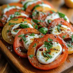 Caprese salad, a quintessential dish hailing from the sun-kissed shores of Italy, embodies the essence of simplicity and freshness in Italian cuisine. Traditionally made with ripe tomatoes, fresh mozzarella, basil, olive oil, and a sprinkle of salt, this dish celebrates the vibrant flavors of its ingredients. The origins of Caprese can be traced back to the island of Capri, where it was enjoyed as a refreshing appetizer or light meal, particularly favored by locals and tourists alike during the warm summer months. The beauty of Caprese lies not just in its taste but also in its vibrant colors, which echo the Italian flag—red, white, and green.