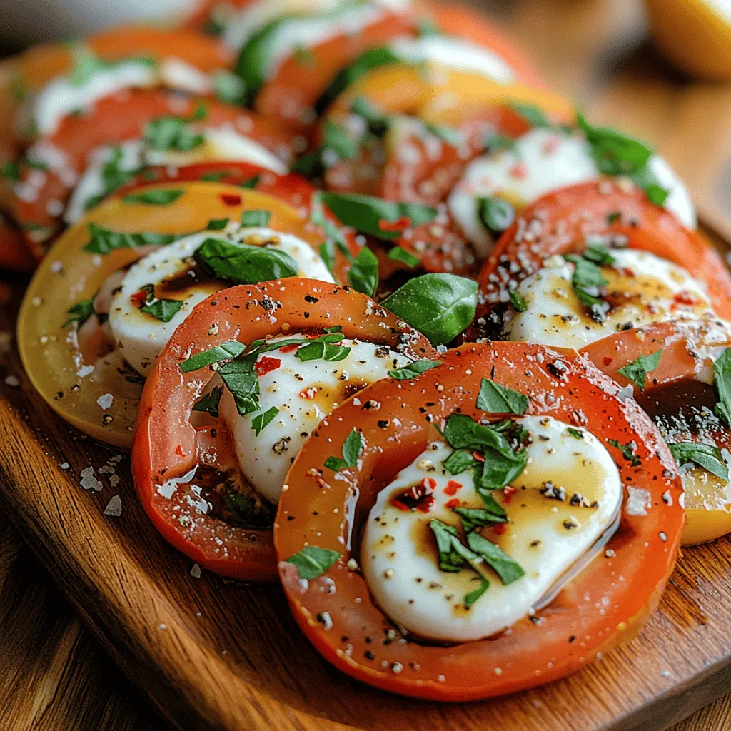 Caprese salad, a quintessential dish hailing from the sun-kissed shores of Italy, embodies the essence of simplicity and freshness in Italian cuisine. Traditionally made with ripe tomatoes, fresh mozzarella, basil, olive oil, and a sprinkle of salt, this dish celebrates the vibrant flavors of its ingredients. The origins of Caprese can be traced back to the island of Capri, where it was enjoyed as a refreshing appetizer or light meal, particularly favored by locals and tourists alike during the warm summer months. The beauty of Caprese lies not just in its taste but also in its vibrant colors, which echo the Italian flag—red, white, and green.