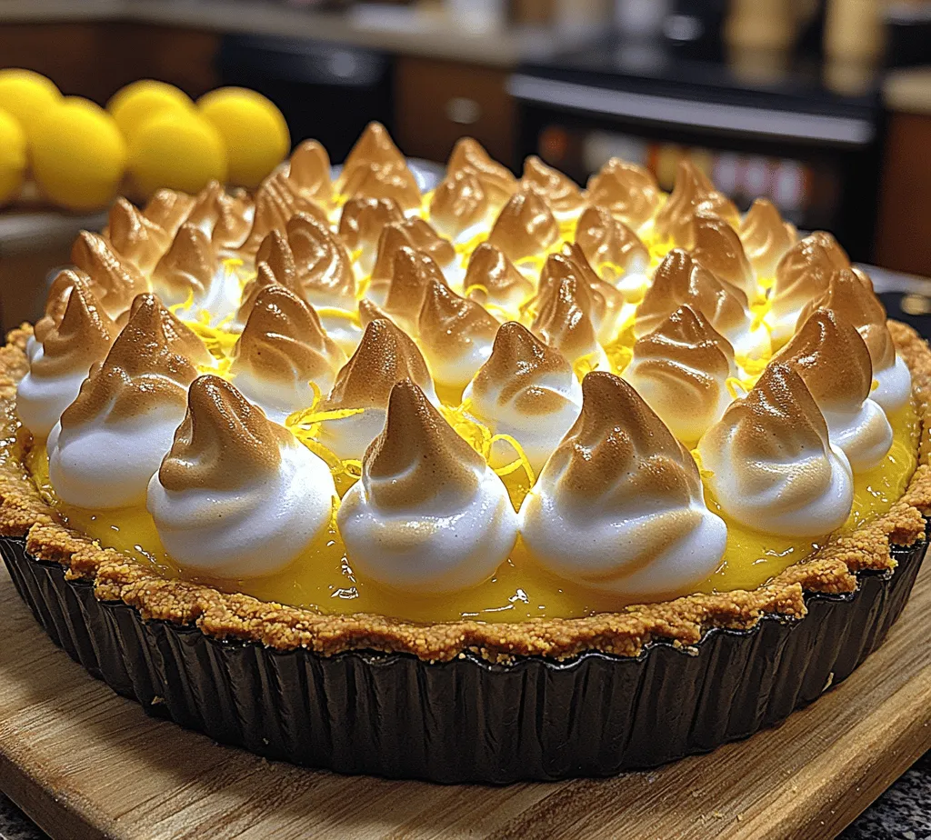Lemon Meringue Pie is a beloved classic dessert that has graced tables for generations. This delightful pie showcases a harmonious balance of tangy lemon filling and fluffy, cloud-like meringue, making it a favorite for many dessert lovers. The bright, zesty taste of the lemon filling pairs beautifully with the sweet, airy meringue topping, creating a flavor profile that dances on the palate. Every bite offers a refreshing burst of citrus that is perfect for any occasion, whether it’s a summer picnic, a holiday feast, or simply a treat to brighten your day.