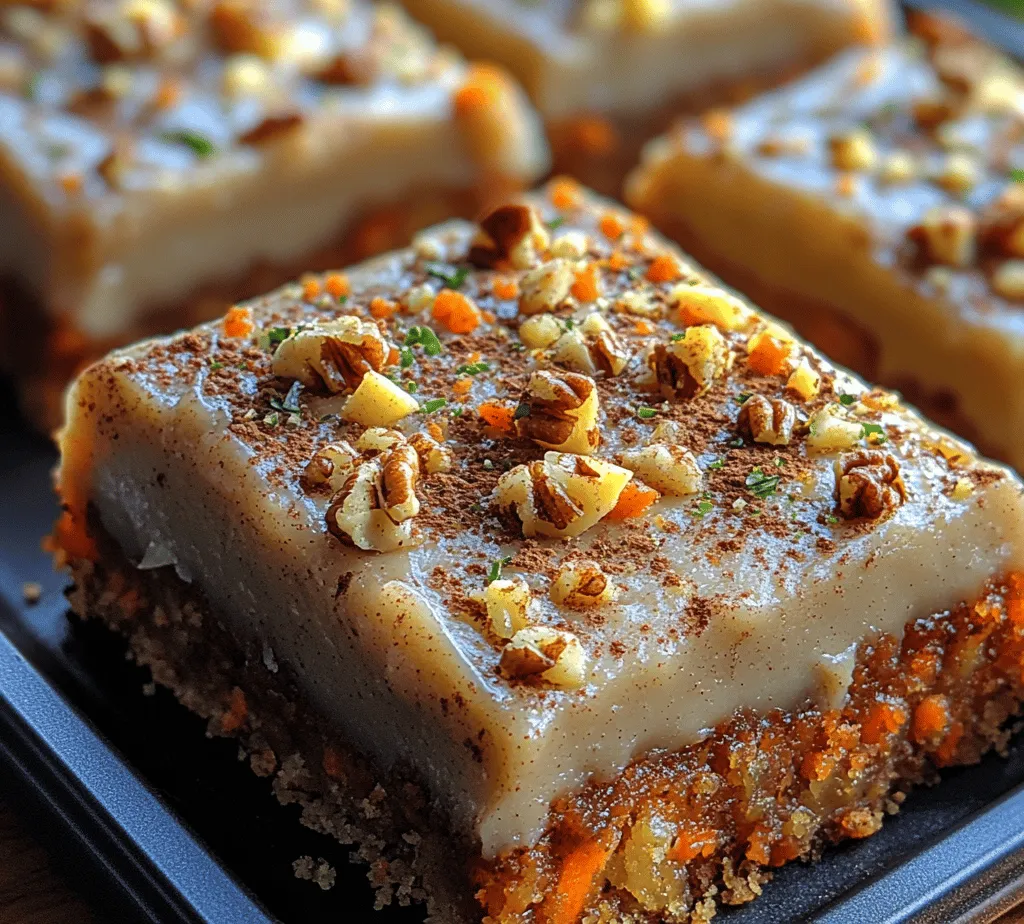 Indulging in a decadent dessert doesn’t have to come with guilt, especially when it’s something as wholesome as Heavenly Carrot Cake Bars with Creamy Bliss Frosting. This delightful treat marries the warm spices and natural sweetness of carrots and pineapple with a rich cream cheese frosting, creating a dessert that’s not only delicious but also packed with flavor. Perfect for gatherings, lunchboxes, or simply a cozy night in, these bars are easy to make and even easier to enjoy.