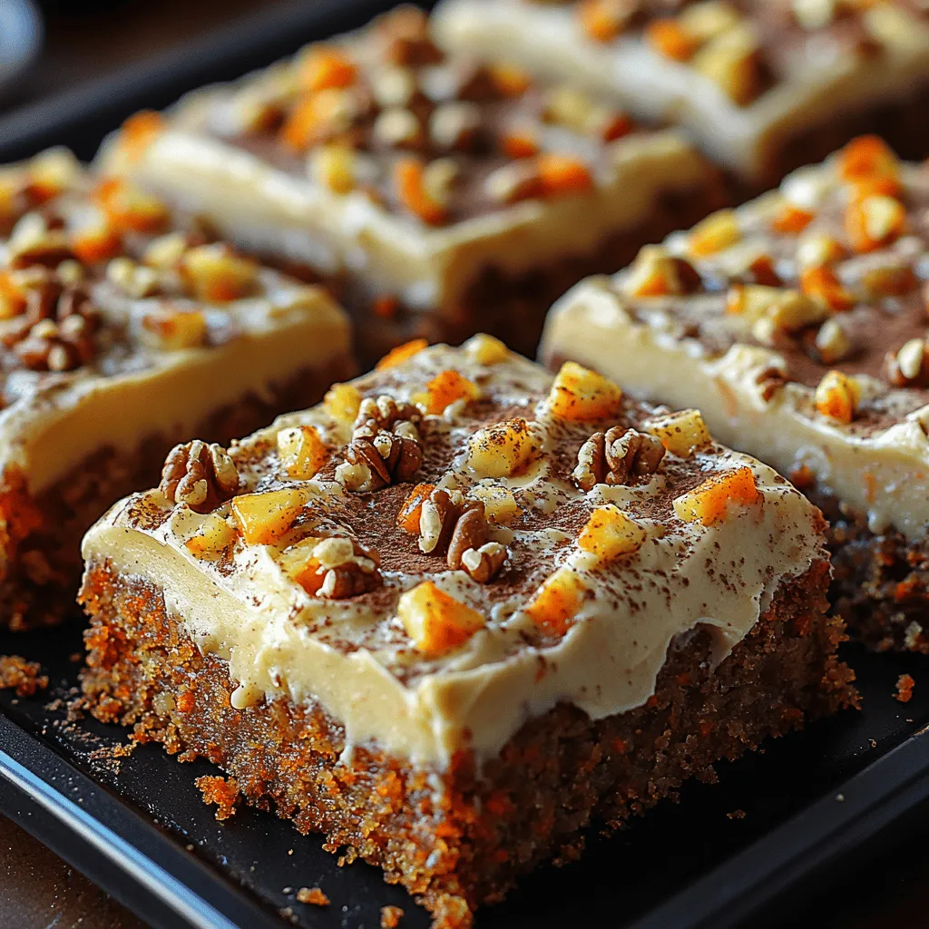 Indulging in a decadent dessert doesn’t have to come with guilt, especially when it’s something as wholesome as Heavenly Carrot Cake Bars with Creamy Bliss Frosting. This delightful treat marries the warm spices and natural sweetness of carrots and pineapple with a rich cream cheese frosting, creating a dessert that’s not only delicious but also packed with flavor. Perfect for gatherings, lunchboxes, or simply a cozy night in, these bars are easy to make and even easier to enjoy.
