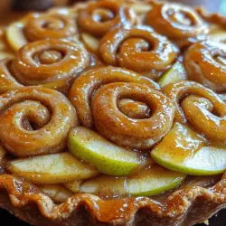 The foundation of our Cinnamon Roll Apple Pie begins with the cinnamon roll dough, which is soft, fluffy, and buttery. The following ingredients are essential: