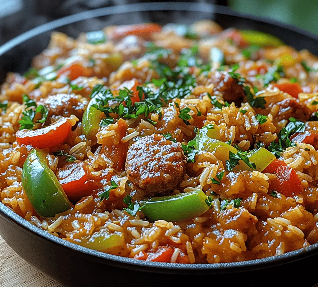 Explore the vibrant flavors of the South with a delightful Cajun Sausage and Rice Skillet. This one-pan dish combines hearty ingredients, bold spices, and the comforting essence of Cajun cuisine, making it a perfect meal for busy weeknights or gatherings. The rich combination of sausage, rice, and vegetables results in a dish that is not only filling but also packed with layers of flavor that reflect the cultural tapestry of Louisiana. Whether you’re a seasoned cook or a culinary novice, this recipe is easy to follow and can be customized to suit your taste preferences.