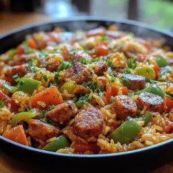 Explore the vibrant flavors of the South with a delightful Cajun Sausage and Rice Skillet. This one-pan dish combines hearty ingredients, bold spices, and the comforting essence of Cajun cuisine, making it a perfect meal for busy weeknights or gatherings. The rich combination of sausage, rice, and vegetables results in a dish that is not only filling but also packed with layers of flavor that reflect the cultural tapestry of Louisiana. Whether you’re a seasoned cook or a culinary novice, this recipe is easy to follow and can be customized to suit your taste preferences.