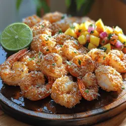 Air Fryer Crispy Coconut Shrimp is a delightful dish that brings the flavors of the tropics straight to your kitchen. Imagine succulent shrimp enveloped in a golden, crunchy coating made from coconut and panko breadcrumbs, served with a tangy dipping sauce. This dish not only impresses your guests but also satisfies your cravings for something both savory and sweet. The appeal of coconut shrimp lies in its unique combination of textures: the crisp exterior contrasts beautifully with the tender, juicy shrimp inside, creating an irresistible bite that transports you to a sun-soaked beach.