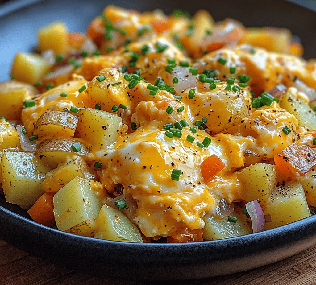 Are you in search of a breakfast option that combines comfort, nutrition, and simplicity? Look no further than the Cheesy Potato Egg Scramble. This dish is not just a meal; it's an experience that brings together familiar flavors in a satisfying way. Whether you're rushing out the door or leisurely enjoying a weekend brunch, this recipe fits the bill. With its easy-to-source ingredients, quick preparation time, and creamy, cheesy goodness, it’s no wonder this scramble has become a favorite among breakfast lovers.