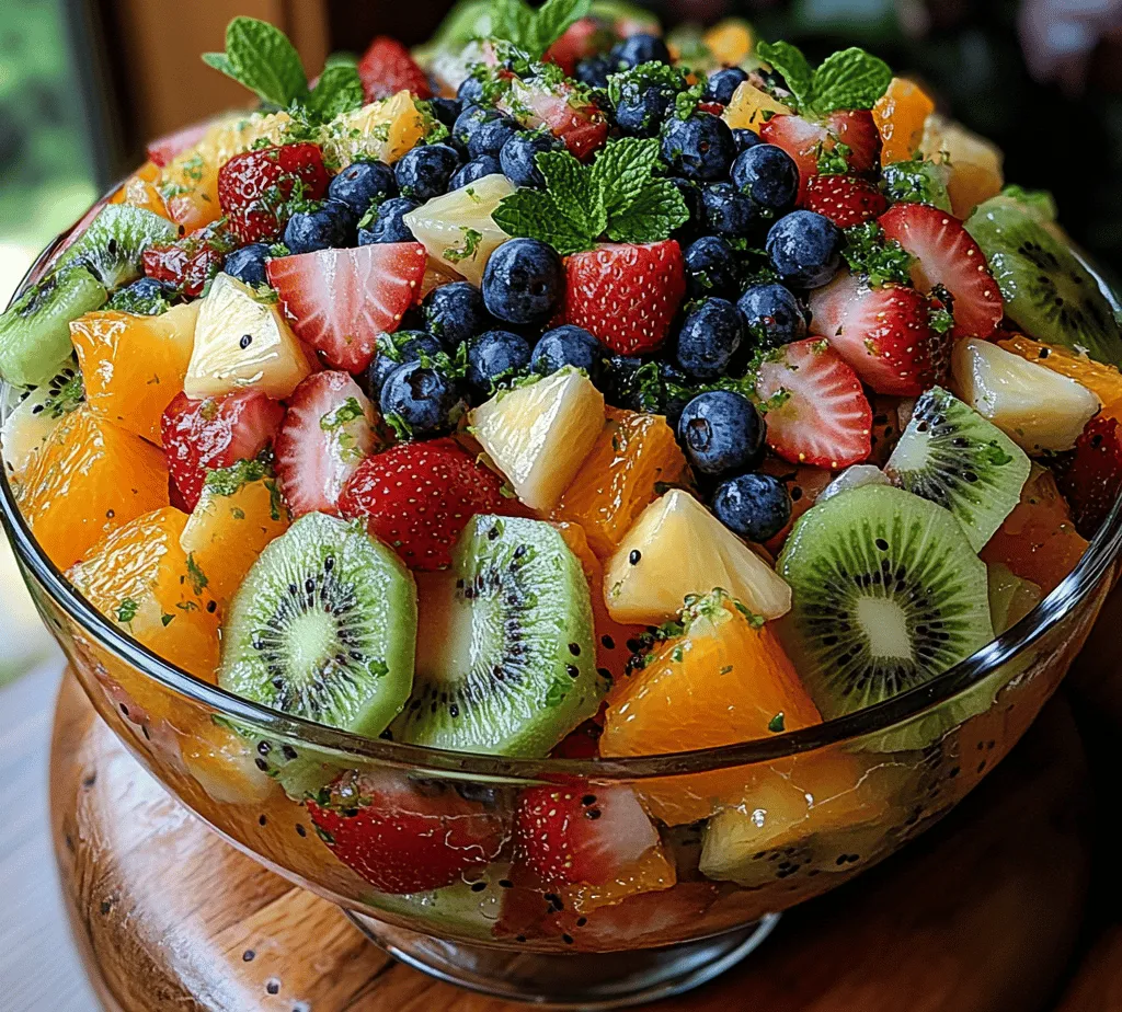 The Zesty Citrus-Berry Fruit Salad is composed of a variety of fruits, each of which contributes unique flavors and health benefits. Let’s take a closer look at the key ingredients used in this refreshing salad: