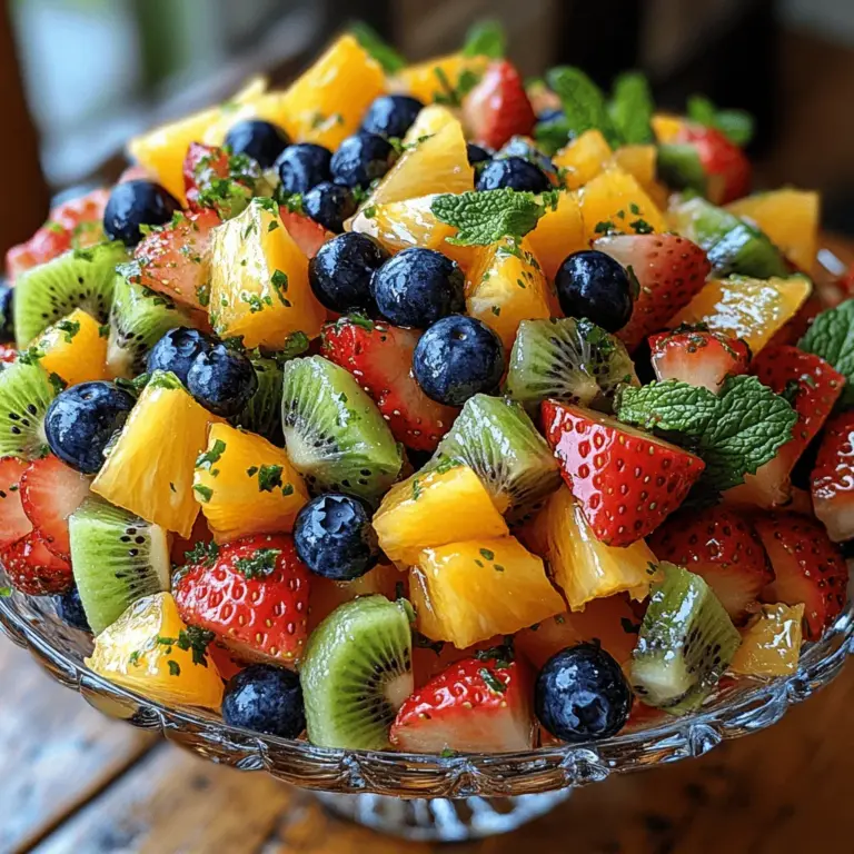 The Zesty Citrus-Berry Fruit Salad is composed of a variety of fruits, each of which contributes unique flavors and health benefits. Let’s take a closer look at the key ingredients used in this refreshing salad: