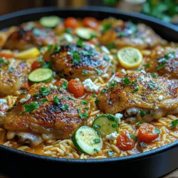 In the fast-paced world we live in today, time-saving solutions in the kitchen are more important than ever. One-pot meals have emerged as a favorite for busy families and individuals seeking to simplify meal preparation without sacrificing flavor or nutrition. Among the most delightful one-pot recipes is the One-Pot Mediterranean Bliss Chicken with Orzo, a dish that beautifully captures the essence of Mediterranean cuisine. This recipe not only showcases vibrant flavors but also delivers a wholesome nutritional profile, making it an ideal choice for health-conscious eaters.