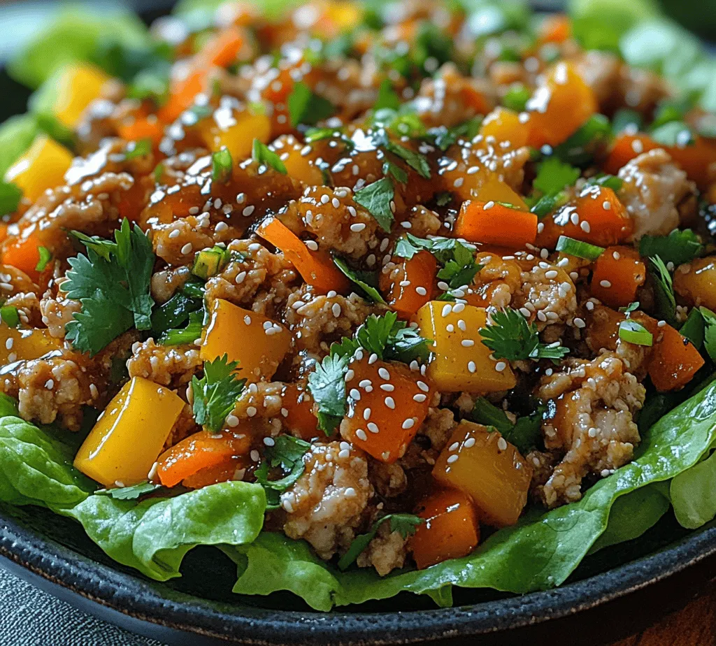 Discover the delightful world of Savory Sesame Hoisin Ground Chicken Lettuce Wraps. This dish brings together a medley of flavors and textures, making it a perfect choice for a quick lunch, a light dinner, or a fun appetizer for gatherings. Whether you are hosting a party or simply looking for a nutritious meal, these wraps stand out for their simplicity and taste.