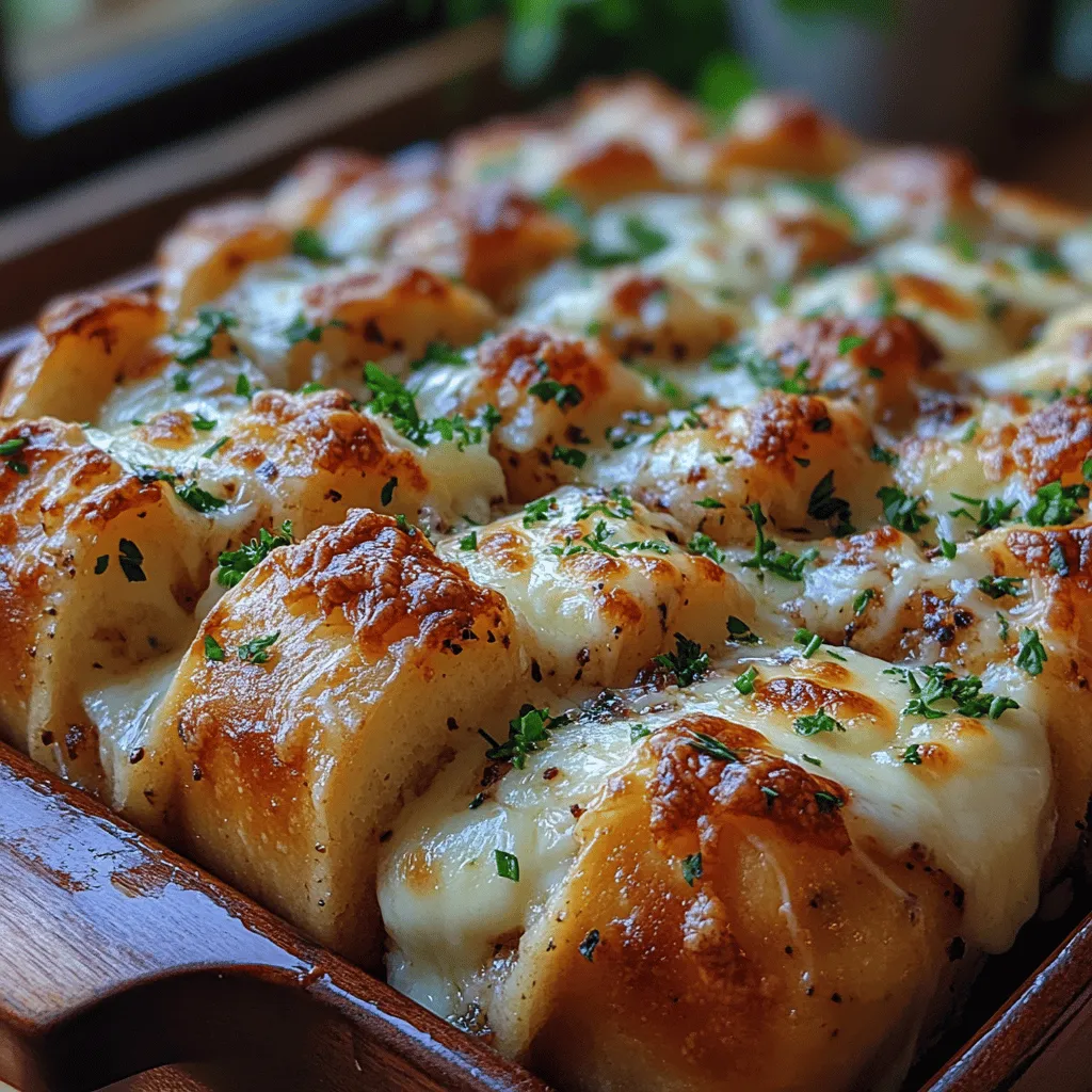 Imagine pulling a warm, golden loaf of bread apart to reveal gooey, melted cheese and aromatic garlic nestled within. This Cheesy Garlic Bliss Pull-Apart Bread is not just a dish; it's an experience that brings people together. Perfect for sharing at family gatherings, friendly get-togethers, or even festive celebrations, this pull-apart bread is the epitome of comfort food. Its irresistible aroma wafting through your home will make it impossible for anyone to resist.