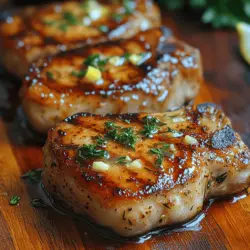 When it comes to creating a meal that is both simple and impressive, Oven-Baked Garlic Butter Pork Chops stand out as a definitive choice. This dish combines the rich, savory flavors of garlic butter with the juicy tenderness of pork chops, making it a perfect option for both weeknight dinners and special occasions. Picture this: succulent pork chops that are marinated in a luscious garlic butter sauce, then baked to perfection in the oven. The aroma alone is enough to make anyone’s mouth water.