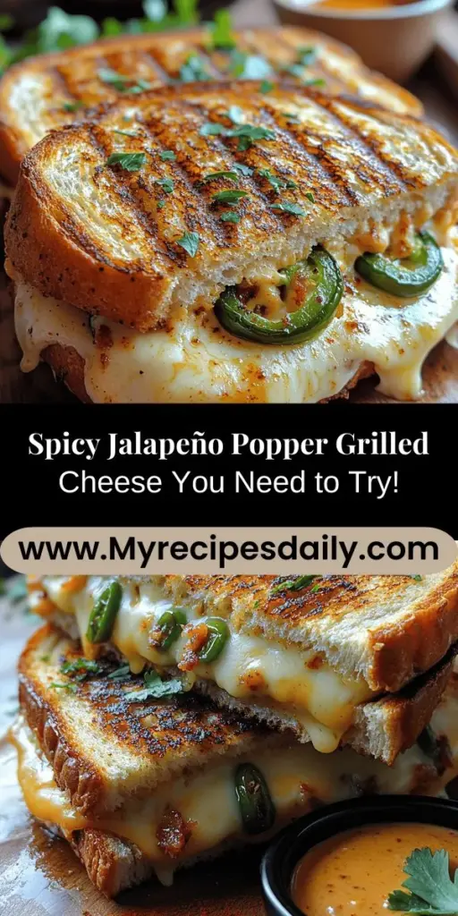 Elevate your comfort food game with the Spicy Cheesy Delight: Jalapeño Popper Grilled Cheese Sandwich! This mouth-watering twist on the classic features a creamy blend of cheeses, fresh and pickled jalapeños for a kick, all nestled between crispy sourdough bread. Perfect for lunch, snacks, or gatherings, it combines nostalgic flavors with a spicy twist that will keep everyone coming back for more. Discover the simple preparation process and make mealtime memorable!