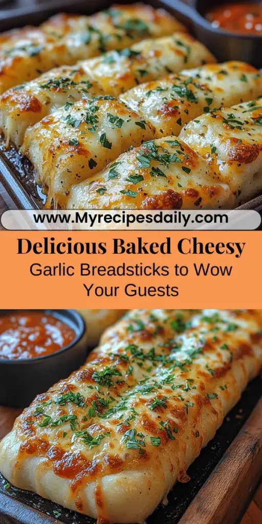 Discover the joy of baking with this irresistible Baked Cheesy Garlic Breadsticks recipe. Perfect for any occasion, these homemade breadsticks are a delightful blend of warm, gooey cheese and savory garlic flavors. Whether you serve them as a side dish, snack, or party appetizer, they’re sure to impress. With simple ingredients and easy-step instructions, you’ll have everyone asking for seconds. Get ready to elevate your meals with this cheesy delight!