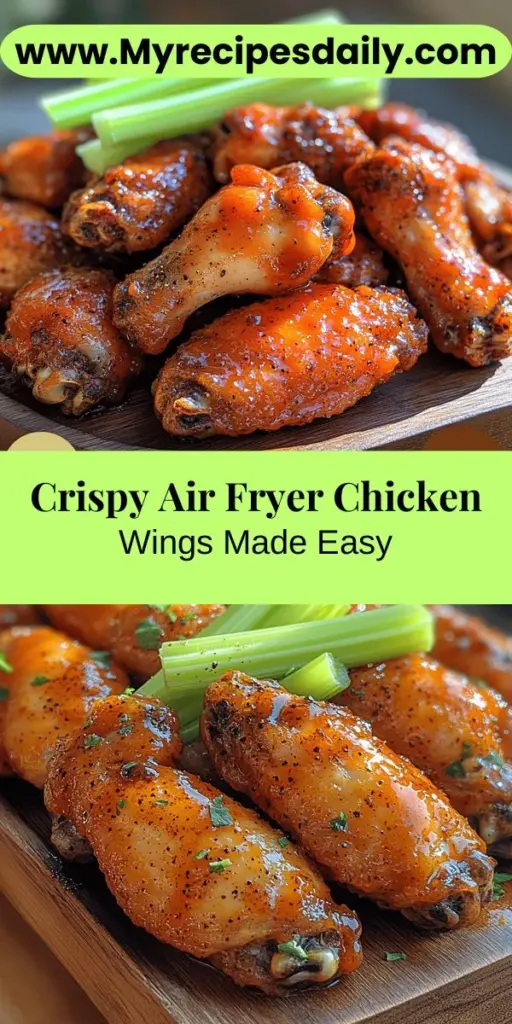 Discover the ultimate way to enjoy crispy chicken wings with this easy air fryer recipe. Perfect for game days or casual snacks, these wings are healthier without compromising on flavor. Learn about essential ingredients, from fresh chicken to various spices that enhance taste, all while needing less oil. With step-by-step instructions for prepping, cooking, and saucing, you'll be serving up perfect Crunchy Air Fryer Chicken Wings in no time, delighting your family and friends!