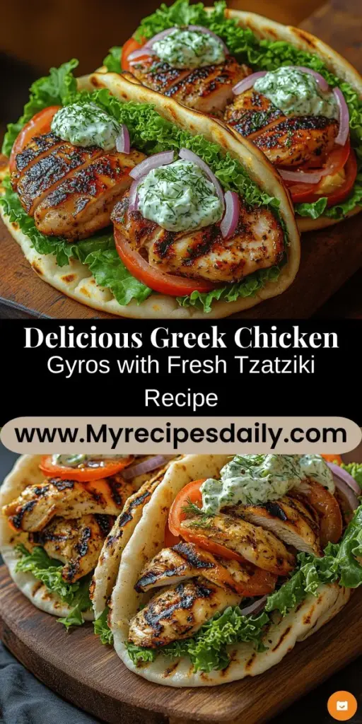 Embark on a culinary journey with homemade Greek Chicken Gyros, featuring tender marinated chicken thighs wrapped in warm pita bread. This delicious dish is complemented by a refreshing homemade tzatziki sauce made from Greek yogurt, fresh cucumber, and herbs. Perfect for family dinners or festive gatherings, this recipe captures the vibrant flavors of Greece while allowing you to savor each bite. Discover the joy of cooking authentic Greek cuisine at home!