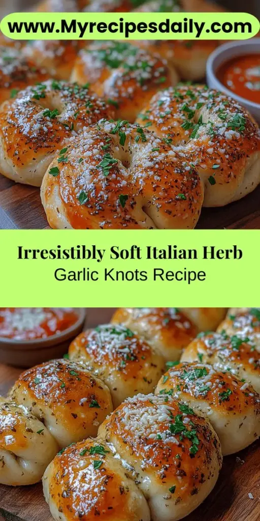 Indulge in the delightful world of Italian cuisine with these Extra Soft & Buttery Italian Herb Garlic Knots. Perfectly chewy and bursting with garlic flavor, these knots are a comforting appetizer that will remind you of family gatherings. Learn how to craft these mouthwatering bites from scratch, using a blend of fresh herbs and garlic, topped off with a rich buttery glaze. Serve them warm alongside marinara sauce for a truly irresistible treat that everyone will love!