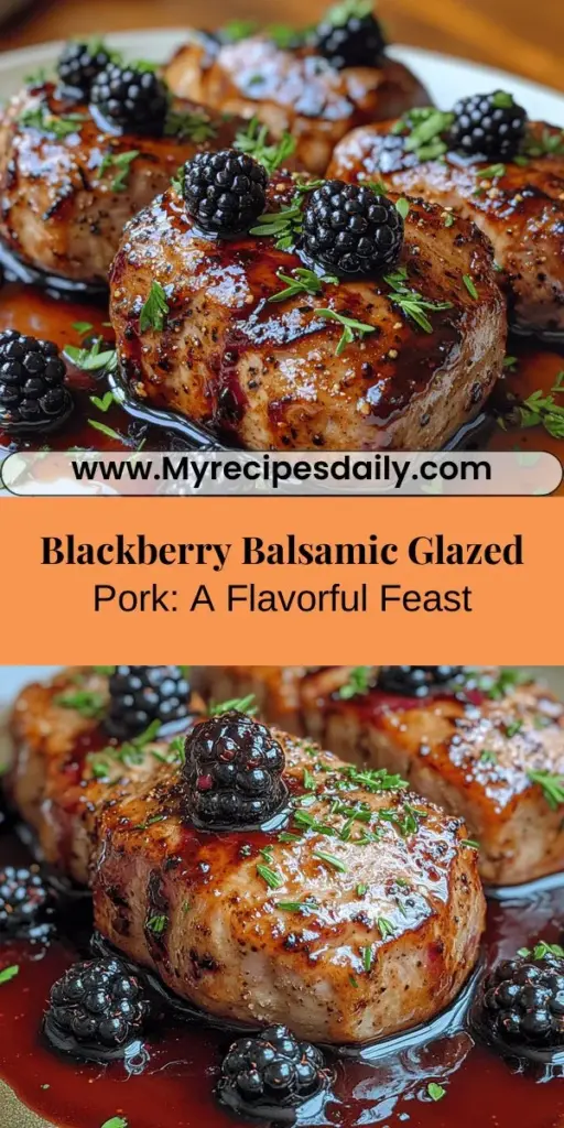 Discover the perfect blend of savory and sweet with Blackberry Balsamic Glazed Pork! This mouthwatering recipe features tender pork tenderloin coated in a rich blackberry sauce, making it an impressive centerpiece for any meal. Learn about the essential ingredients that elevate the dish, including fresh blackberries, balsamic vinegar, and honey. With simple marinating and cooking techniques, you can create a culinary masterpiece that's both delicious and visually stunning. Enjoy a flavorful experience that’s sure to impress!