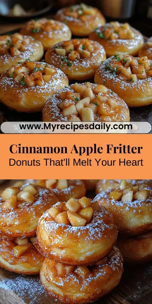 Indulge in the warm, comforting flavors of homemade Cinnamon Apple Bliss Fritter Donuts. This delightful recipe combines the sweetness of apples with a hint of cinnamon, creating a nostalgic treat perfect for breakfast or an afternoon snack. Enjoy fresh and fluffy donuts with a crispy exterior, lovingly dusted with powdered sugar. Ideal for family gatherings or cozy mornings, these fritters are bound to bring joy and create lasting memories with every delicious bite.