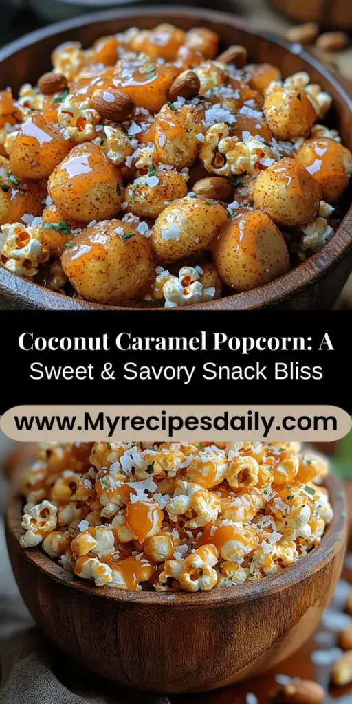Discover the ultimate snack that combines sweetness and a touch of nuttiness with Coconut Caramel Popcorn Delight. This easy-to-make recipe elevates the classic popcorn by adding a rich caramel coating infused with coconut flavors. Ideal for movie nights or gatherings, this treat is not only delicious but also made without preservatives. Learn about key ingredients and step-by-step instructions to create a crispy, mouthwatering popcorn experience that's sure to impress everyone!