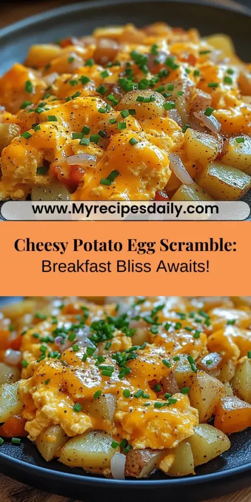 Looking for a hearty breakfast that combines comfort and nutrition? Try the Cheesy Potato Egg Scramble, a delicious dish that brings together potatoes, eggs, and cheese in a satisfying way. This recipe is quick to prepare and offers endless customization options, allowing you to add your favorite vegetables and spices. Packed with protein and essential nutrients, it's perfect for busy mornings or leisurely brunches. Enjoy creamy, cheesy goodness with every bite!
