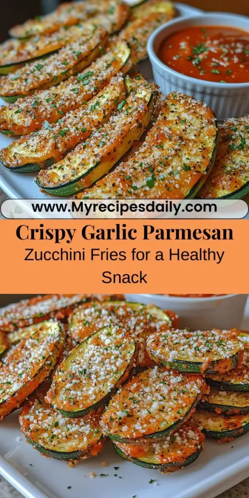 Discover the joy of snacking with Crispy Garlic Parmesan Zucchini Fries, a healthy twist on traditional fries! This easy recipe transforms zucchini into a crunchy delight, featuring a flavorful blend of garlic and Parmesan. Perfect as a side dish, snack, or appetizer, these fries are sure to impress. With their golden-brown exterior and nutritious benefits, you can enjoy a guilt-free indulgence while boosting your vegetable intake. Try making them for your next gathering or as a satisfying snack at home!