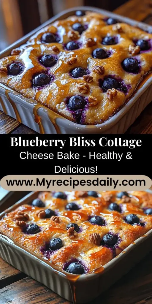 Discover the delightful Blueberry Bliss Cottage Cheese Bake, a versatile dish perfect for breakfast or dessert! This recipe combines creamy cottage cheese, fresh blueberries, and rolled oats for a nutritious treat packed with protein and antioxidants. Easy to prepare, it features optional sweeteners like maple syrup or honey and a warm hint of vanilla and cinnamon. Enjoy it warm or chilled, and customize with nuts or yogurt for added flavor. Meet your new favorite healthy dish!