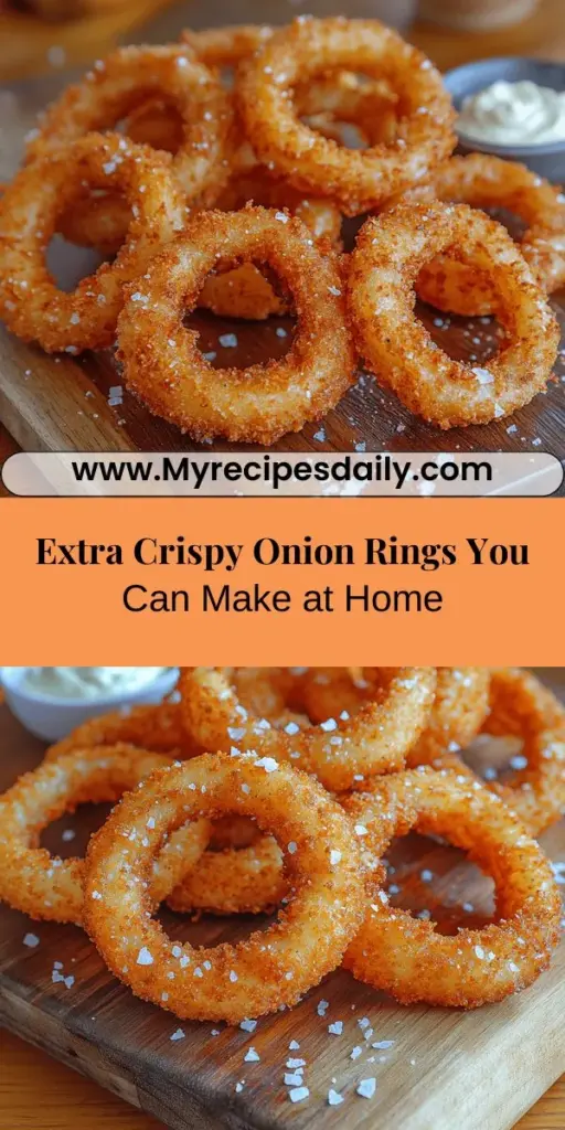 Discover the joy of making Extra Crispy Homemade Onion Rings right in your kitchen! Perfect as a snack or side dish, this recipe features a unique double coating technique using panko breadcrumbs for an unbeatable crunch. Enjoy the satisfaction of controlling ingredients for a fresher flavor, and customize the spice levels to your liking. Follow the step-by-step guide for irresistible, golden brown onion rings that your family and friends will love!