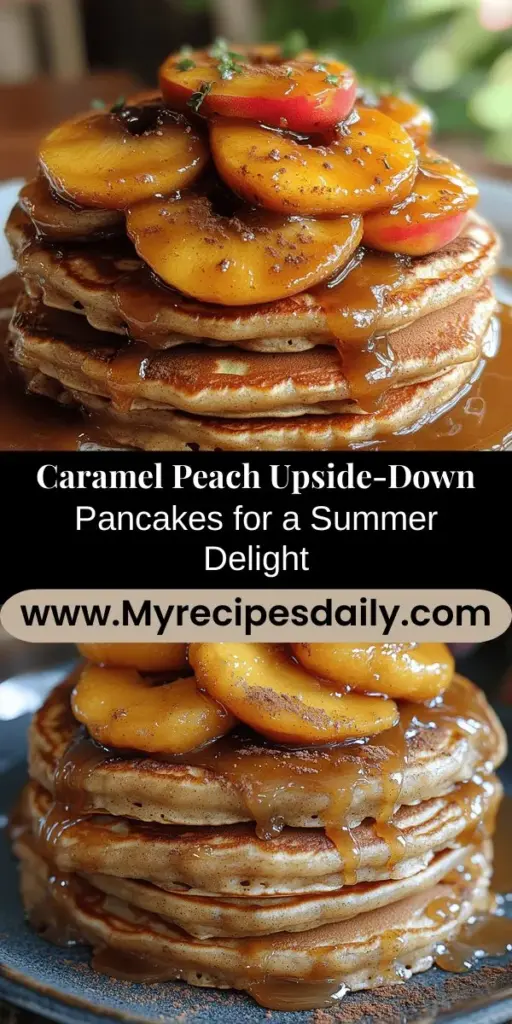 Brighten up your summer mornings with delicious caramel peach upside-down pancakes! This recipe combines fluffy pancakes with ripe, caramelized peaches for a delightful breakfast treat. Made with fresh ingredients, including sweet peaches and brown sugar, these pancakes are not only easy to prepare but also perfect for impressing family and friends. Enjoy the warm, gooey topping and experience the joy of homemade cooking that transforms breakfast into a special occasion!