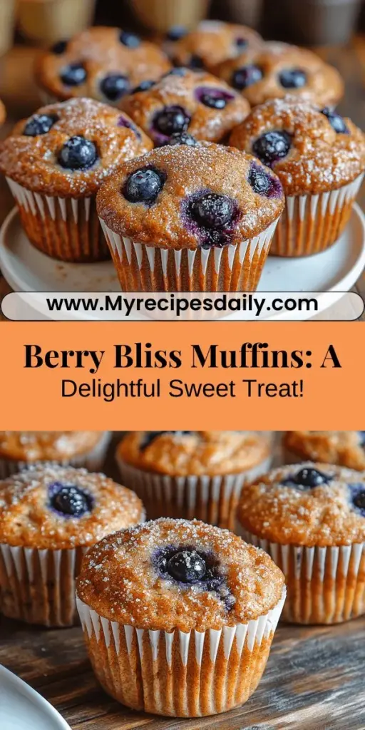 Experience the joy of baking with these Berry Bliss Muffins that are perfect for breakfast or a snack. Bursting with fresh blueberries and warm spices, these muffins are not only delicious but also packed with nutrients. Easy to make, they bring together flavor and health, making them a great addition to any meal. Enjoy them warm with coffee or pack them for a tasty on-the-go treat. Discover the simple joy of homemade muffins!