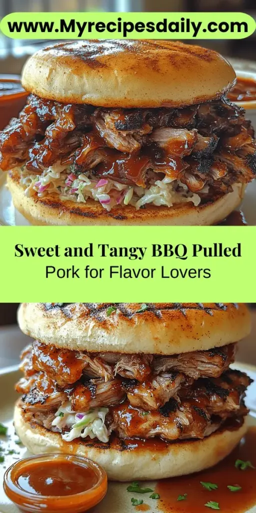 Discover the joy of Sweet & Tangy BBQ Pulled Pork, a Southern classic that will elevate your next gathering. This irresistible dish features tender pork shoulder slow-cooked to perfection, creating a harmony of sweet and tangy flavors. With a blend of brown sugar, honey, apple cider vinegar, and spices, every bite is bursting with goodness. Ideal for sandwiches, nachos, or served with coleslaw, this recipe is perfect for comfort food lovers. Get ready to impress your friends and family with this unforgettable barbecue dish!