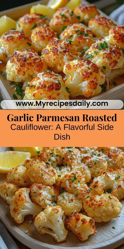 Discover the deliciousness of Garlic Parmesan Roasted Cauliflower, a nutritious and flavorful side dish that will elevate your meals. Cauliflower is a versatile vegetable packed with health benefits, while the combination of garlic and Parmesan cheese adds savory depth and richness. This dish is easy to prepare and pairs well with various proteins, making it perfect for any occasion. Enjoy a satisfying, low-carb option that everyone will love!