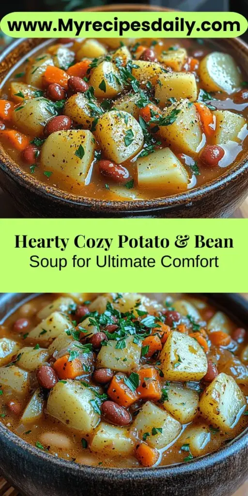 Warm up with a bowl of Cozy Potato & Bean Soup, a delightful comfort food perfect for chilly days. This hearty recipe is not only simple to make but also packed with nutritious ingredients like potatoes, kidney beans, and fresh greens, ensuring a meal that's both satisfying and healthy. Whether you're feeding a crowd or enjoying it solo, this soup can be customized to your taste and dietary needs. Discover how to prepare this nourishing dish and make it a staple in your kitchen. Enjoy the rich flavors and comforting warmth that every bowl offers!