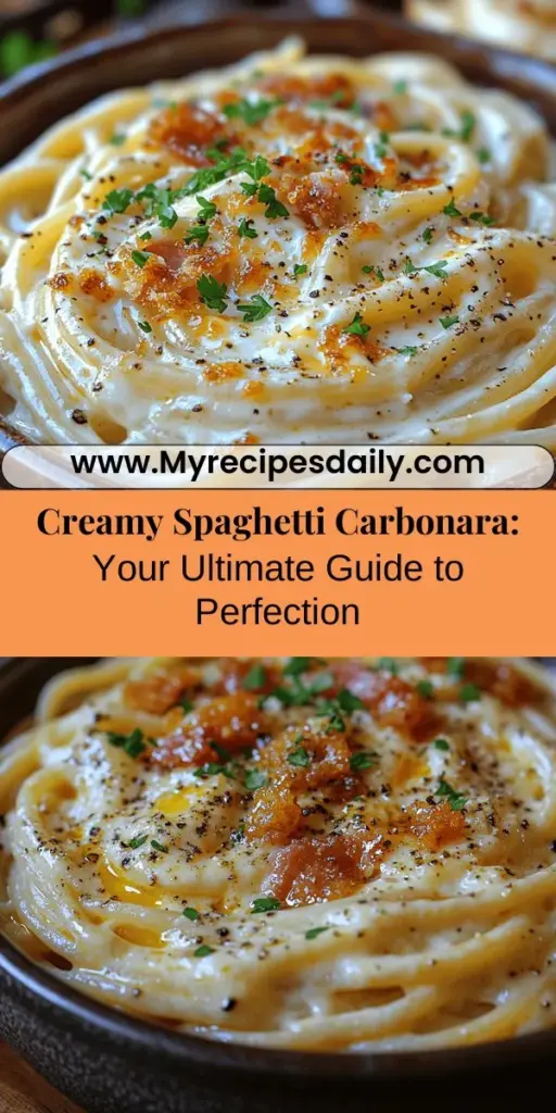 Discover the ultimate creamy spaghetti carbonara that brings a taste of Italy to your kitchen. This classic dish features al dente spaghetti coated in a rich emulsion of fresh eggs and savory cheeses, all enhanced by the crispy goodness of guanciale. Perfect for both seasoned chefs and home cooks, our detailed guide walks you through selecting the best ingredients and each step of the cooking process. Impress your family and friends with this simple yet delicious recipe that embodies the heart of Italian cuisine.