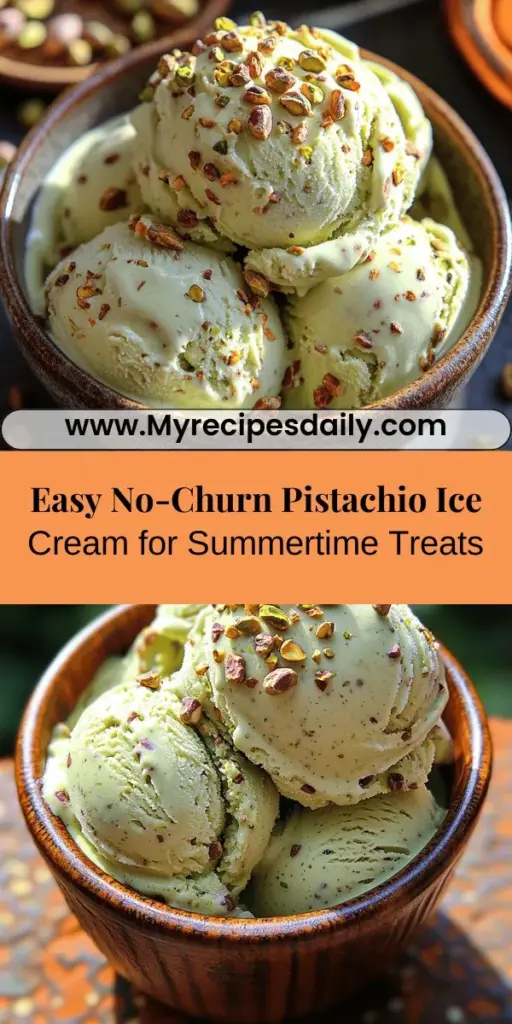 Indulge in the creamy goodness of homemade no-churn pistachio ice cream with this easy recipe that requires no ice cream maker! Combining the rich, nutty flavor of pistachios with a delightful creamy base, this dessert is perfect for any occasion. Whether you’re a novice or an experienced cook, you'll love how simple it is to create a frozen treat bursting with flavor. Customize it with fun toppings for an even more delicious experience!
