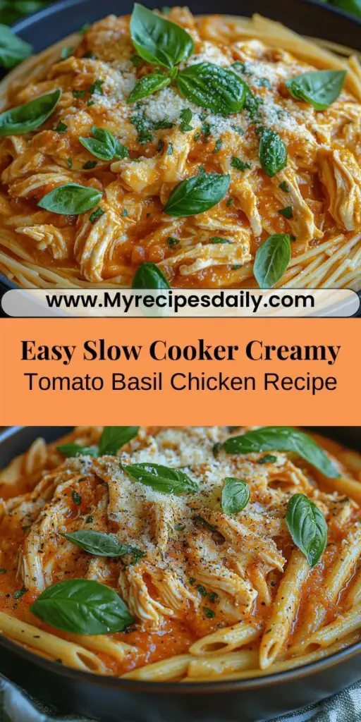 Discover the joy of effortless cooking with Slow Cooker Creamy Tomato Basil Chicken. This comforting dish combines tender chicken breasts and a luscious tomato sauce, perfect for busy nights or relaxed weekends. With minimal prep, enjoy rich flavors enhanced by fresh basil and creamy textures that will delight your senses. Learn how to make this delicious meal with simple ingredients and easy steps, creating a warm, inviting aroma in your kitchen while you unwind.