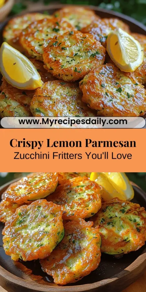 Discover the deliciousness of Crispy Lemon Parmesan Zucchini Fritters, a perfect blend of flavors and textures that can elevate any meal. These nutritious fritters utilize fresh zucchini, tangy lemon, and savory Parmesan, making them a healthy addition to your table. Ideal as a snack, side dish, or vegetarian main course, they're perfect for any occasion. Learn how to prepare these tasty fritters, their nutritional benefits, and creative serving suggestions that will impress your family and friends. Enjoy a delightful cooking adventure with this flavorful dish!