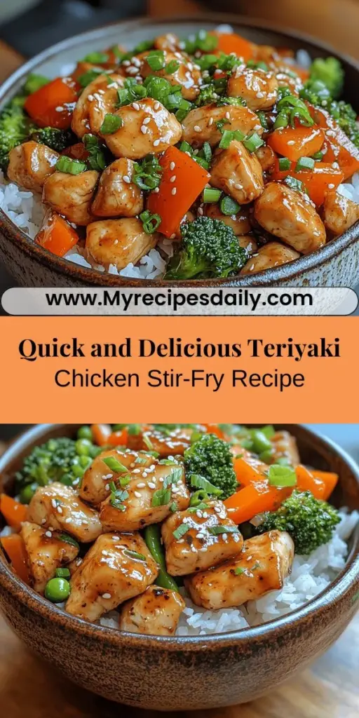 Explore the delightful world of Asian cuisine with this Flavorful Teriyaki Chicken Stir-Fry. This quick and easy recipe features tender chicken, a colorful mix of fresh vegetables, and a rich, savory teriyaki sauce that enhances every bite. Perfect for busy weeknights, this dish is not only delicious but also packed with nutrients, making it a healthy choice for the entire family. Follow our step-by-step guide to recreate this culinary masterpiece at home!