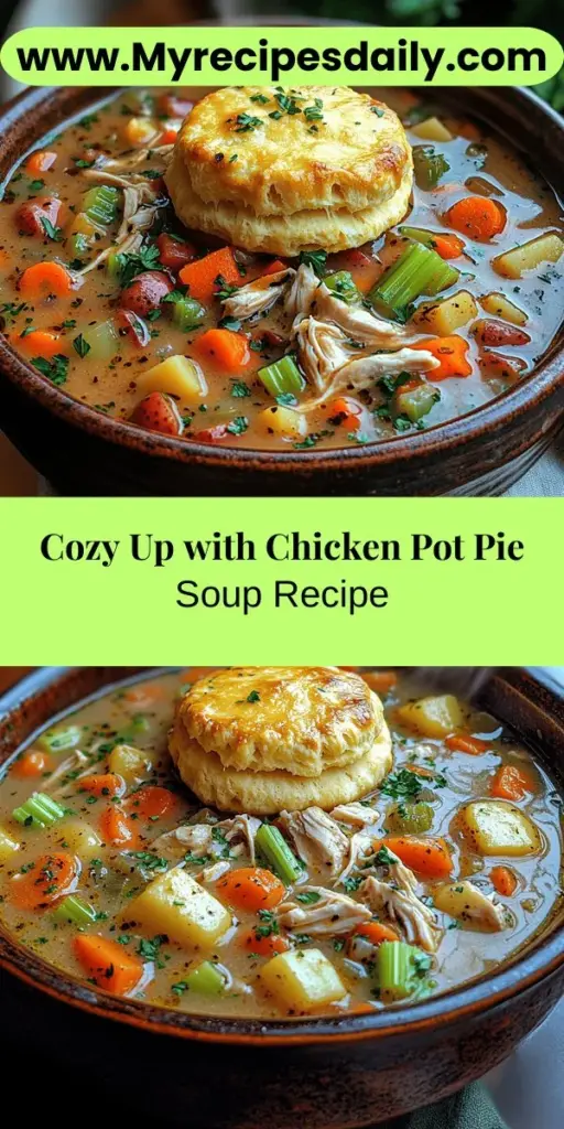 Warm up this chilly season with a delightful Cozy Chicken Pot Pie Soup that combines the classic flavors of pot pie into a comforting bowl of soup. This easy recipe features tender chicken, vibrant vegetables, and a creamy broth, perfect for busy weeknights or cozy gatherings. With adaptable ingredients, everyone can enjoy this heartwarming dish, whether you need dairy-free, gluten-free, or vegetarian options. Experience comfort food that brings family and friends together with every spoonful!