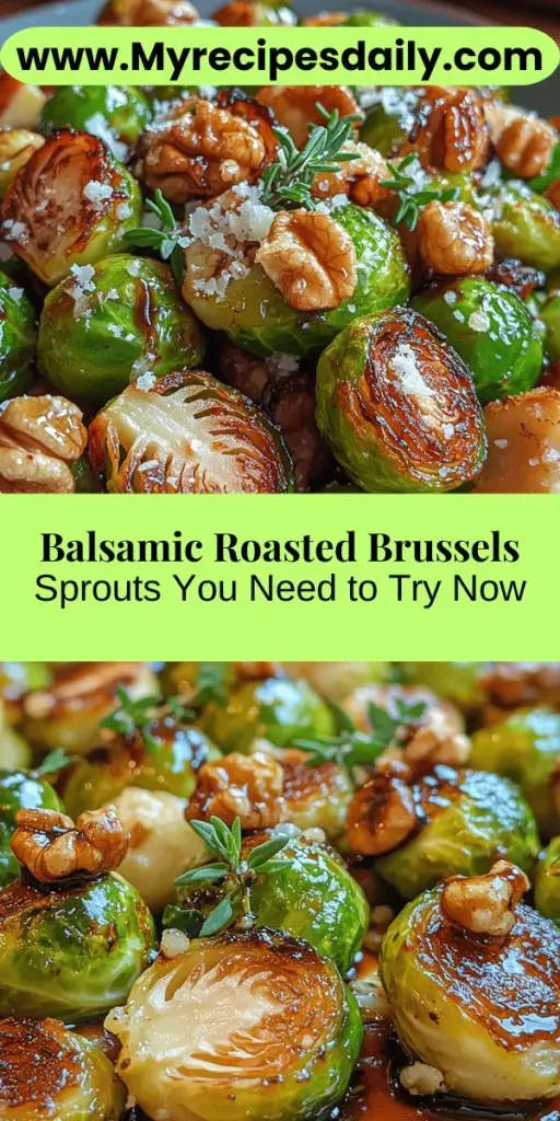 Discover the deliciousness of Balsamic Roasted Brussels Sprouts, a simple yet flavorful side dish that’s perfect for any occasion. This trendy vegetable is not only visually appealing but also packed with vitamins and fiber. With the rich flavors of balsamic vinegar and a touch of sweetness, these roasted sprouts are sure to impress. Whether you're a novice or a seasoned cook, this easy recipe will elevate your meals and leave everyone wanting more. Enjoy the health benefits and versatility of Brussels sprouts in a dish that's as nutritious as it is tasty!