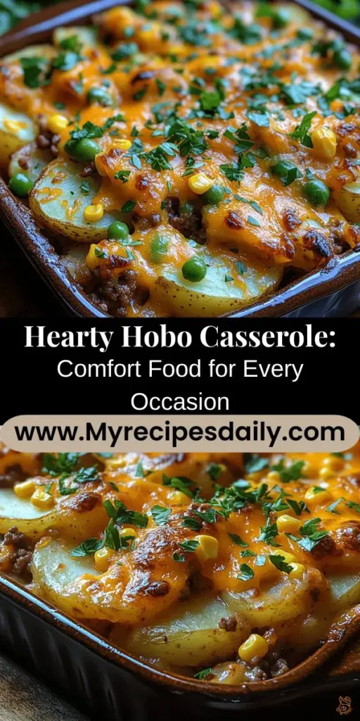 Discover the warmth and nostalgia of Hobo Casserole Delight, a hearty meal perfect for family dinners and gatherings. This recipe combines ground beef, fresh vegetables, and melted cheddar cheese for a comforting, one-pot dish that satisfies any appetite. Learn about the dish's historical roots and the nutritional benefits of its ingredients. With simple step-by-step instructions, even novice cooks can recreate this delicious casserole that brings everyone together around the table.