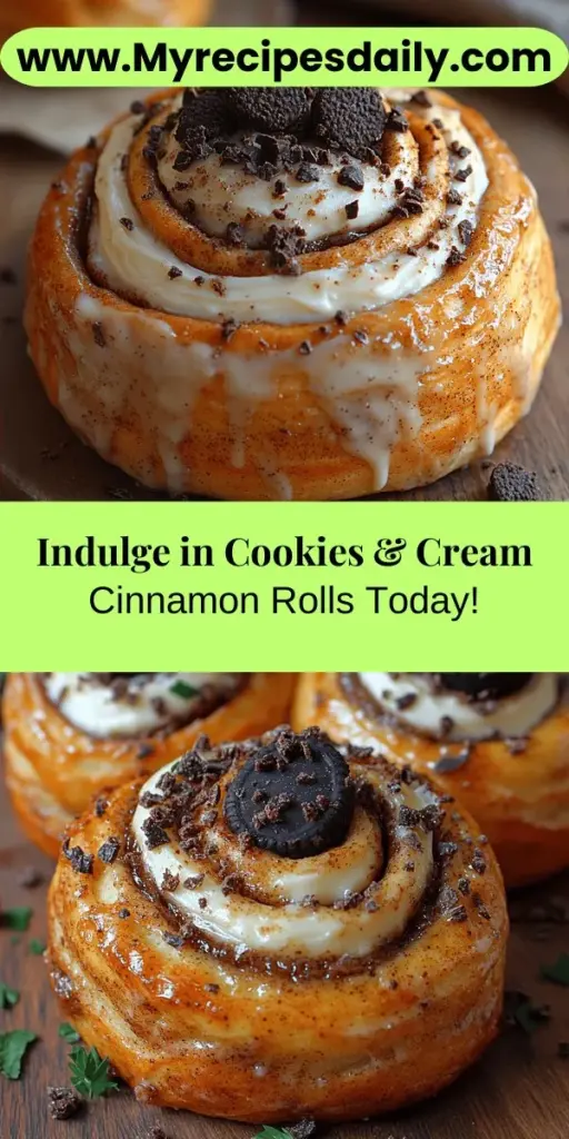 Indulge in a delightful twist on a breakfast classic with Cookies & Cream Cinnamon Rolls. This creative recipe combines the warm, fluffy goodness of traditional cinnamon rolls with the rich flavors of cookies and cream. Perfect for brunch or a weekend treat, you'll learn how to create a smooth dough, a decadent filling, and a creamy frosting. With easy-to-follow steps, these rolls are sure to impress both kids and adults alike. Elevate your baking game and enjoy a sweet experience that's visually appealing too!