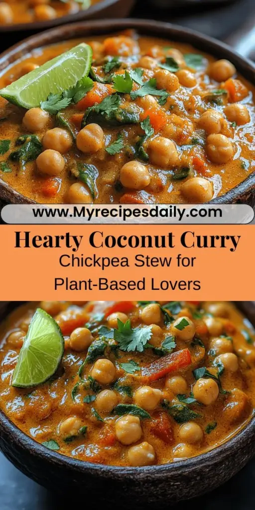 Discover the delicious and nourishing Coconut Curry Chickpea Stew, a perfect example of flavorful plant-based eating. This comforting dish blends creamy coconut milk, protein-packed chickpeas, and vibrant vegetables, offering a nutritious meal ideal for any day. Rich in essential vitamins and healthy fats, this stew promotes heart health and is easy to customize to your taste. Embrace plant-based cooking and elevate your culinary repertoire with this satisfying recipe!